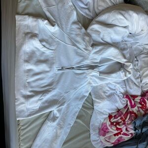 Lululemon white scuba half zip